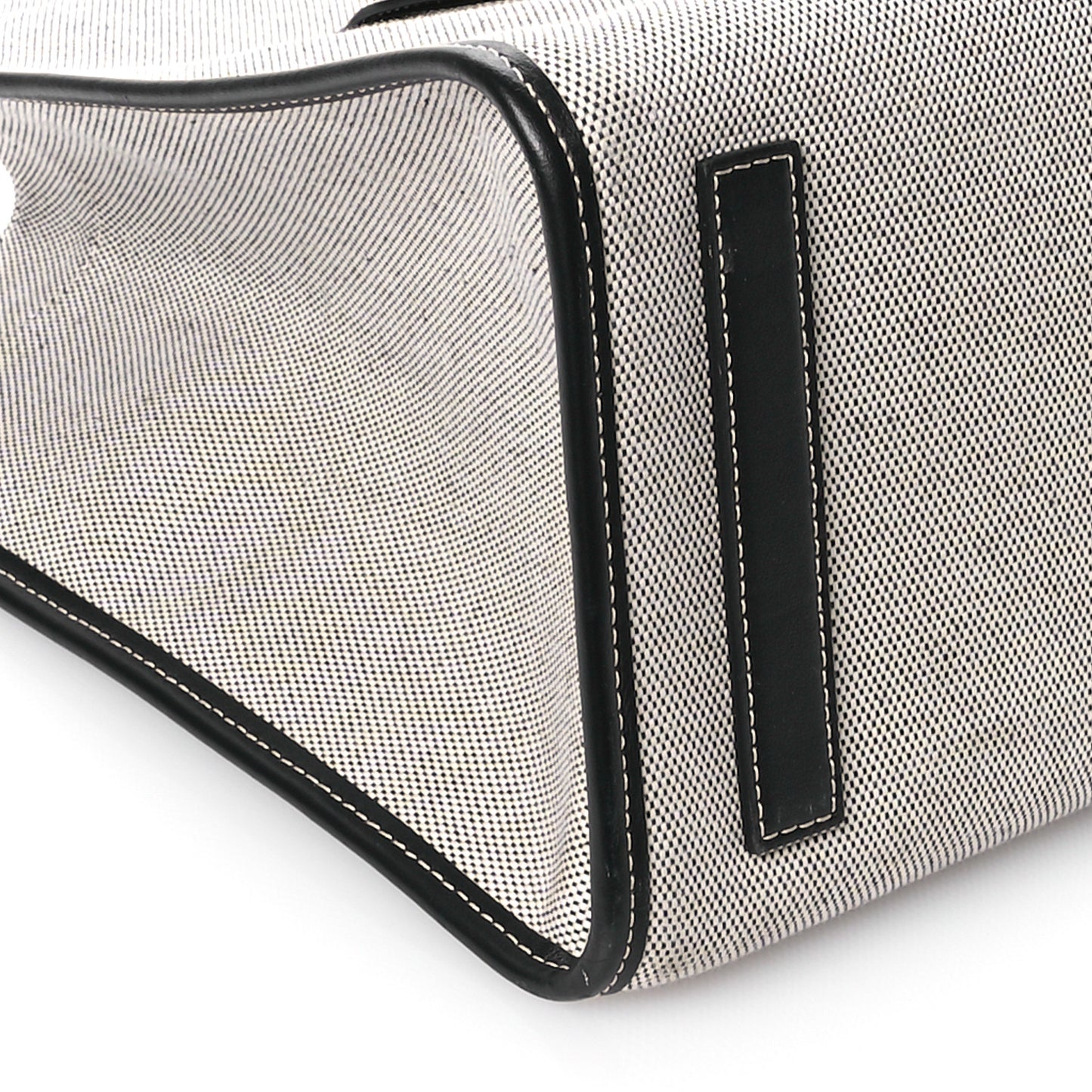 Canvas Smooth Calfskin Medium Two Tone Freya Tote Black