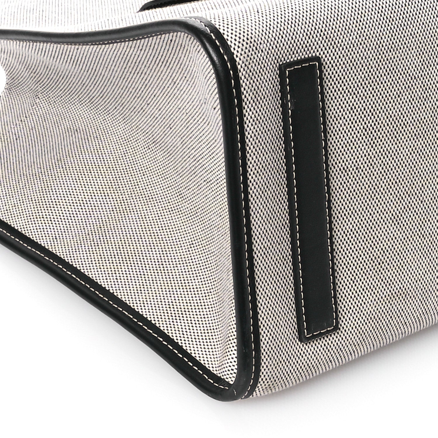 Burberry Canvas Smooth Calfskin Medium Two Tone Freya Tote Black 9 of 10