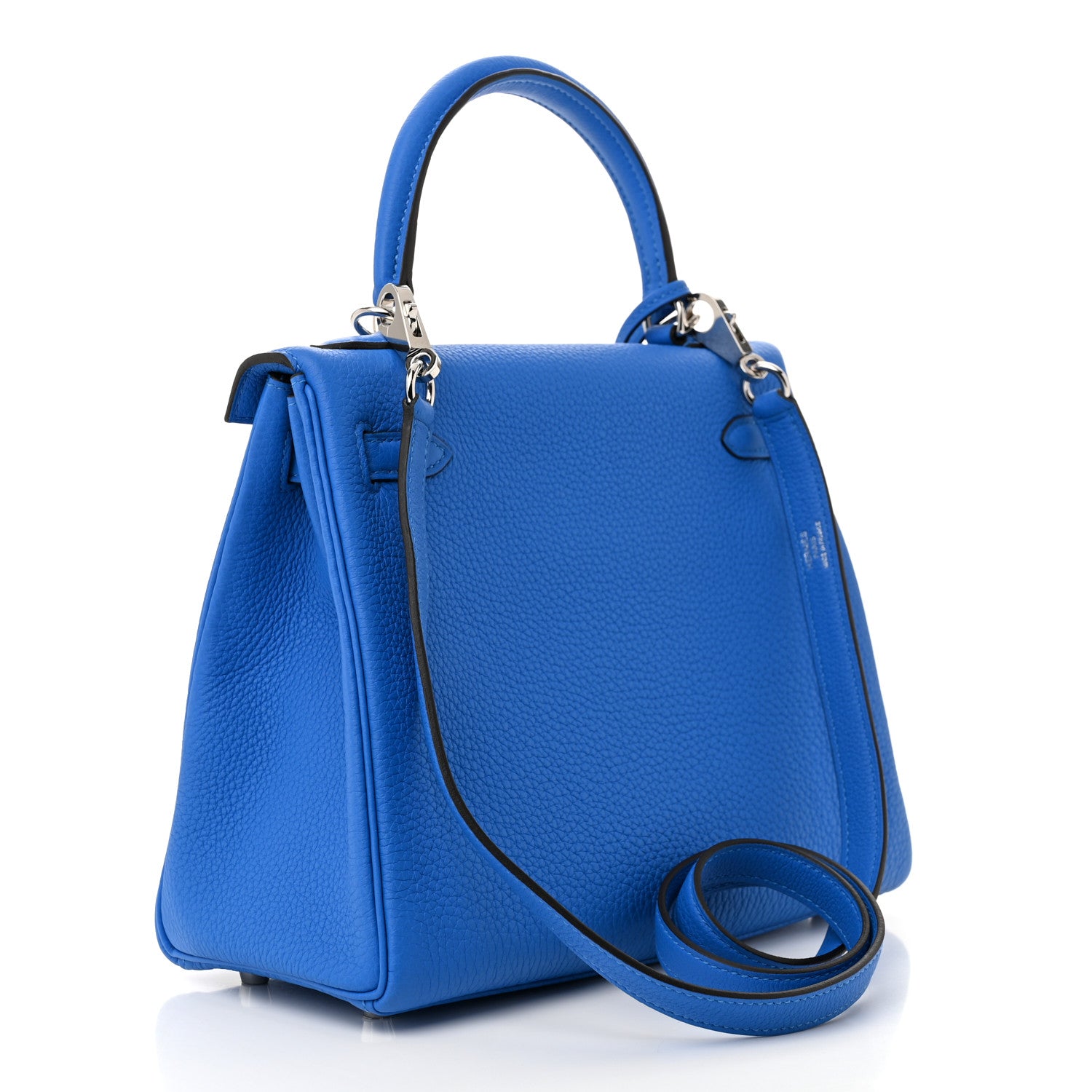Hermes Togo Kelly Retourne 25 Bleu France 3 of 10