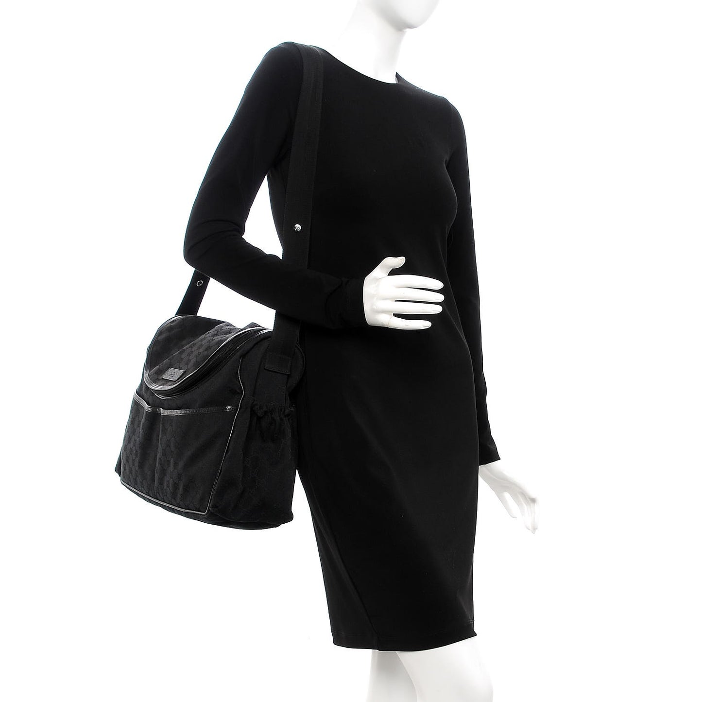 Monogram Large Diaper Bag Black