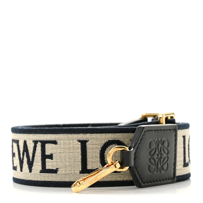 Loewe Calfskin Jacquard Anagram Strap Navy Black 1 of 7