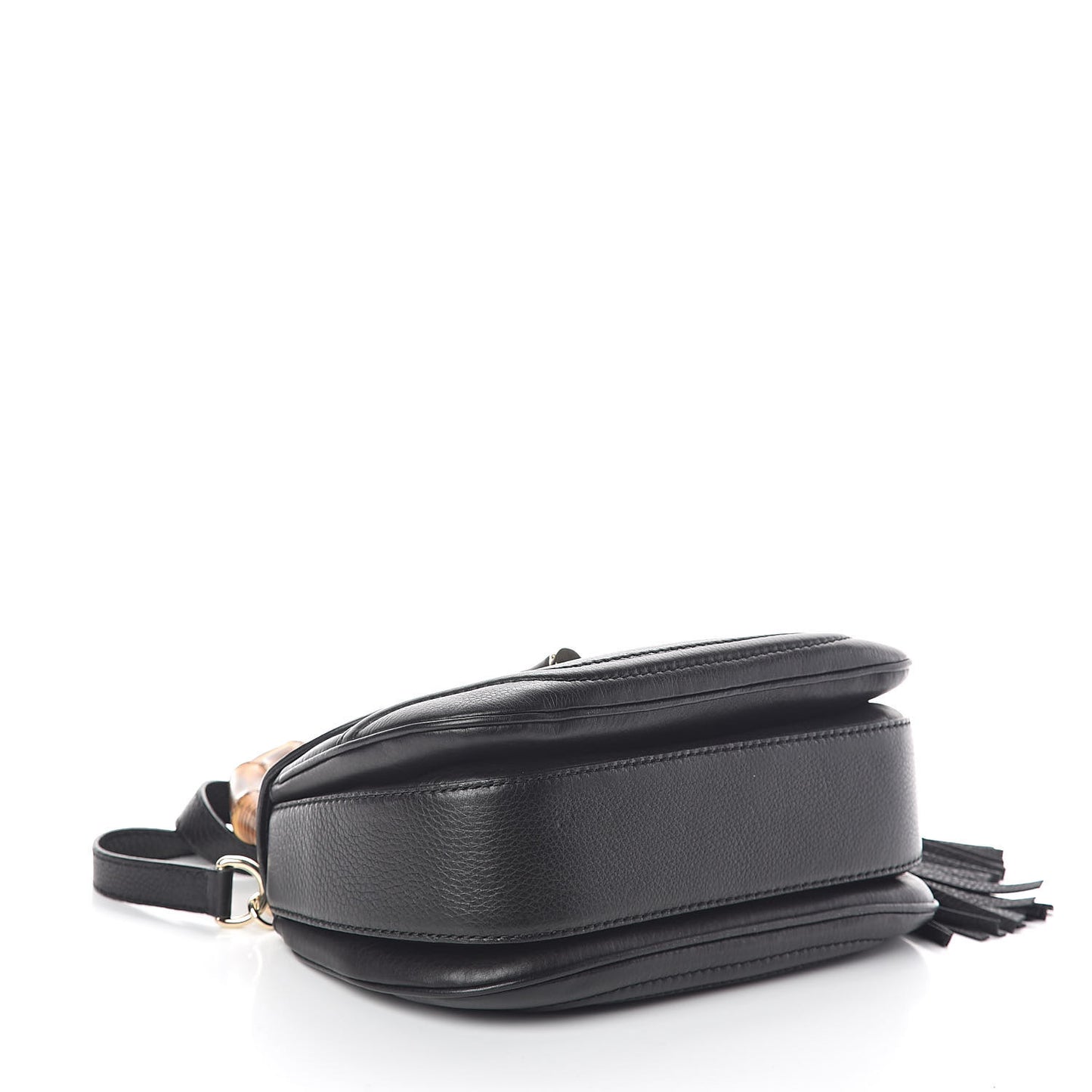 Calfskin Medium New Bamboo Top Handle Bag Black