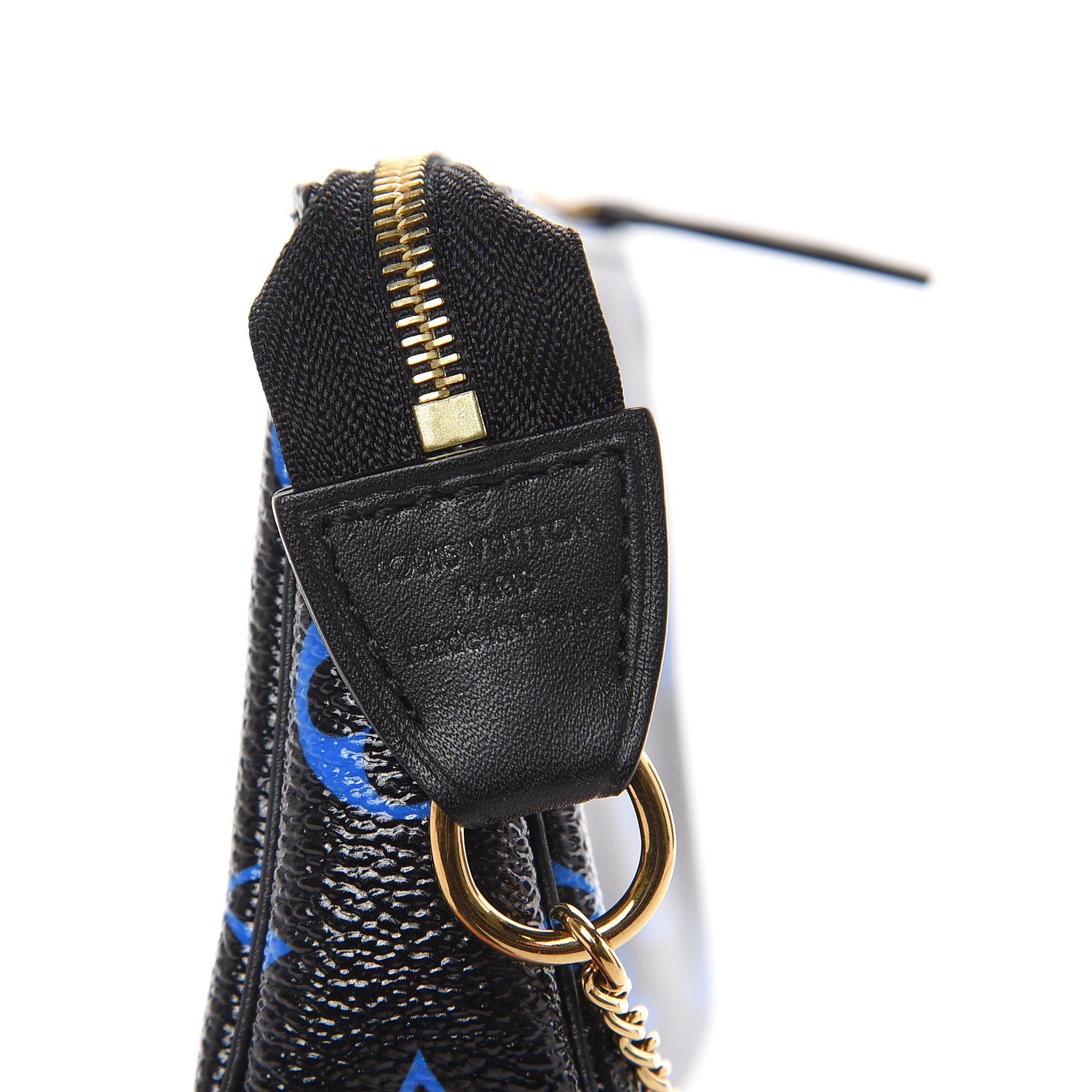 Louis Vuitton Colored Monogram Mini Pochette Accessories Blue Black 6 of 6