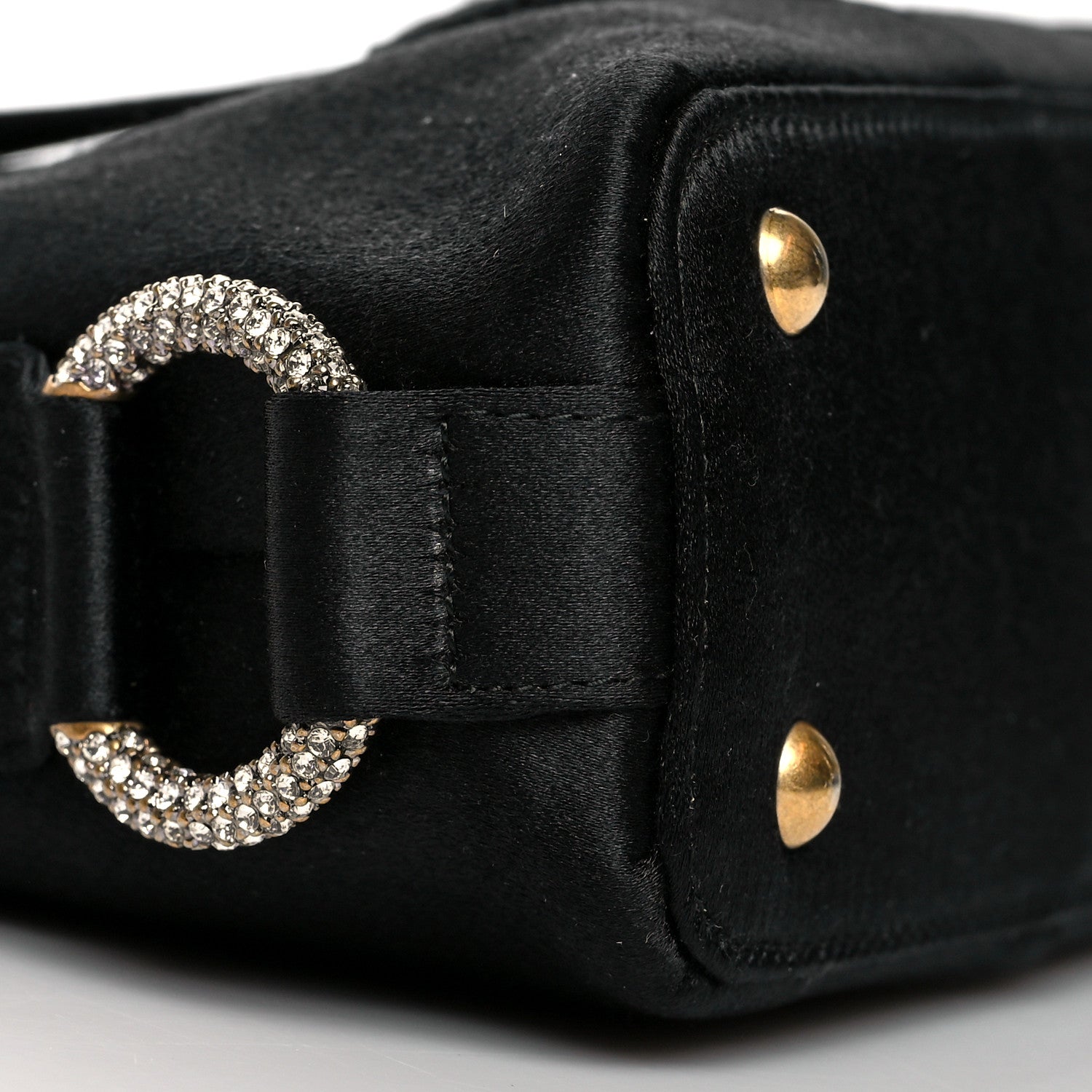 Saint Laurent Satin Crystal Mini Muse Black 8 of 10