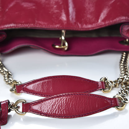 Gucci Vernice Naplack Medium Soho Chain Shoulder Bag Bright Bouganville 12 of 15