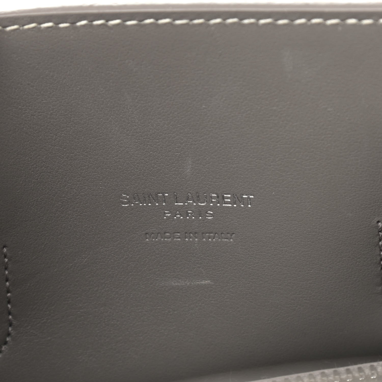 Saint Laurent Grained Calfskin Topstich Baby Sac De Jour Fog 6 of 17