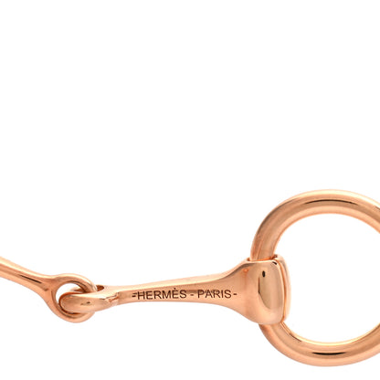 Hermes Permabrass Mors Scarf Ring Rose Gold 3 of 4