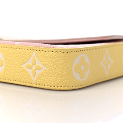 Louis Vuitton Empreinte Spring in the City Felicie Pochette Chain Wallet Pink Beige Yellow 8 of 8