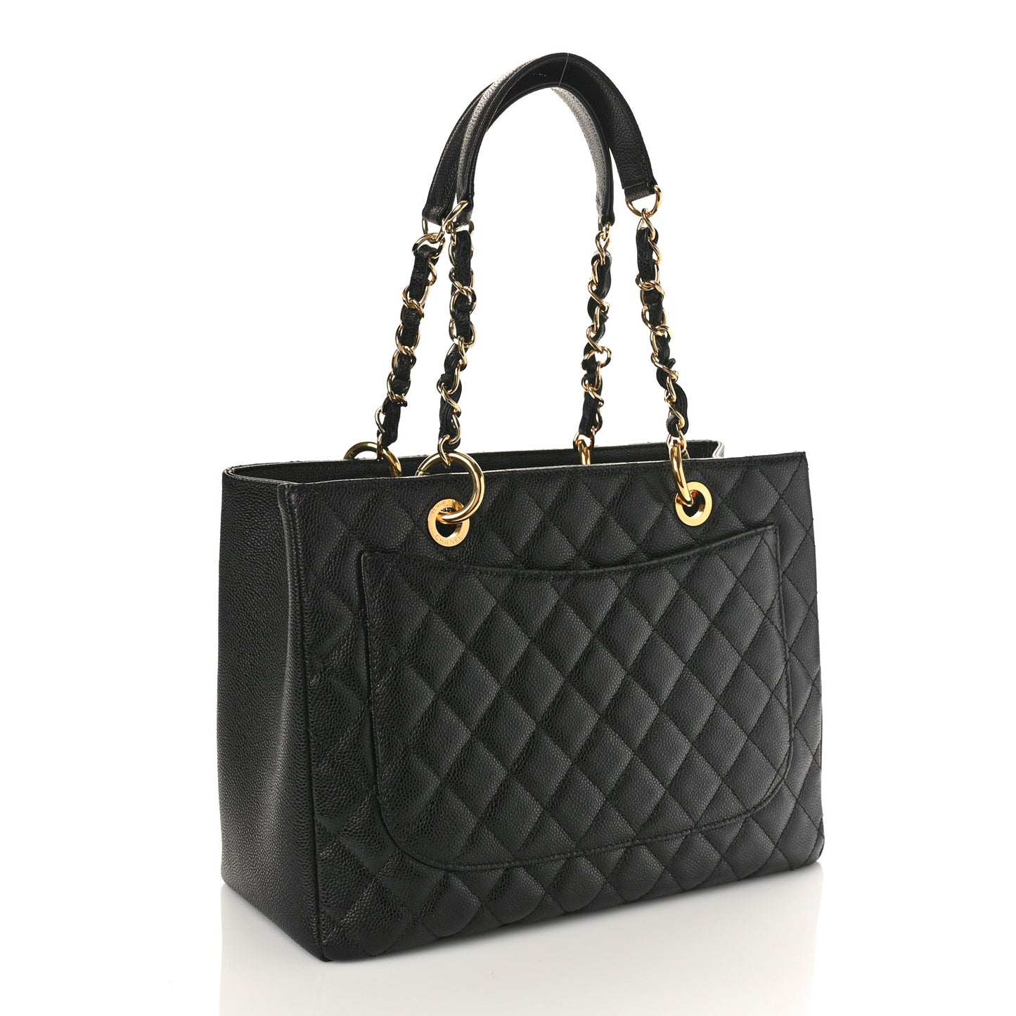 Caviar Quilted Grand Shopping Tote GST Black