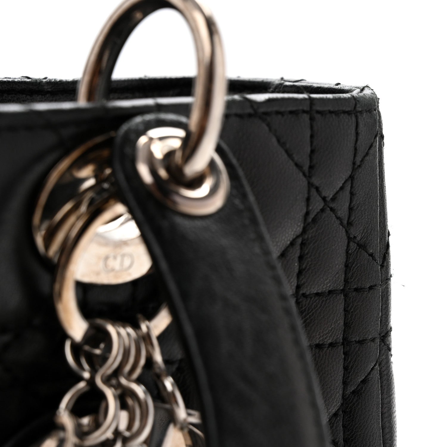 Christian Dior Lambskin Cannage Medium Lady Dior Black 1986714