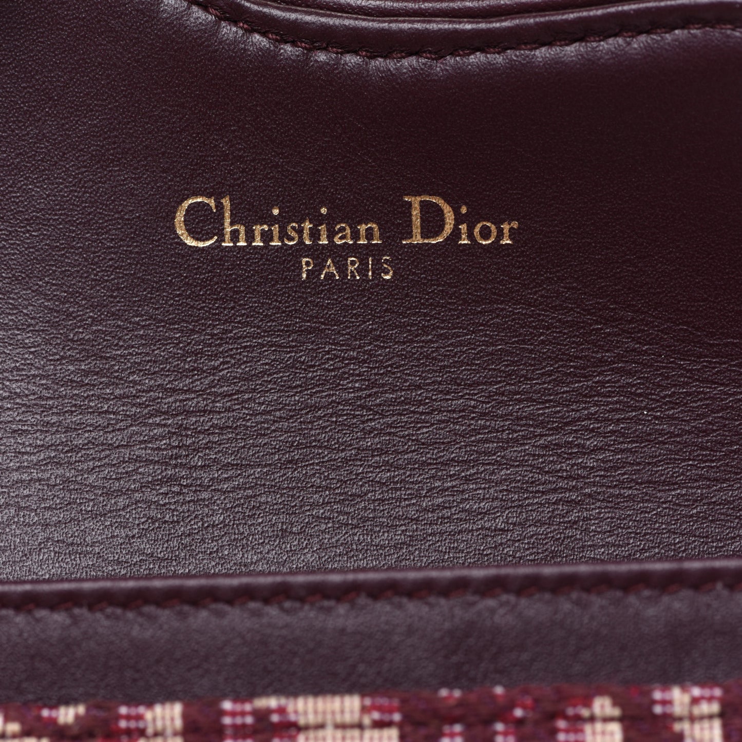 Oblique Saddle Card Holder Bordeaux