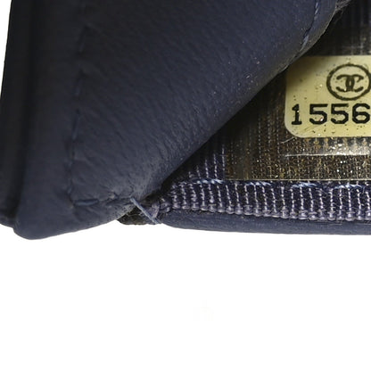 Chanel Lambskin Quilted Large Flap Wallet Blue 6 of 8