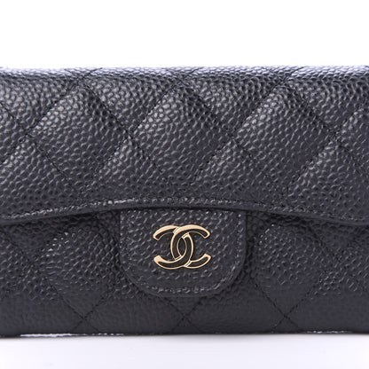 Chanel Caviar Quilted Flap Card Holder Wallet Black 9 of 10
