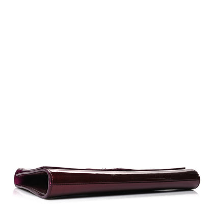 Saint Laurent Textured Patent Large Belle De Jour Clutch Purple 4 of 14