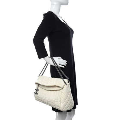 Chanel Lambskin Quilted Large Paris Moscou Red Square Bag Beige 2 of 11