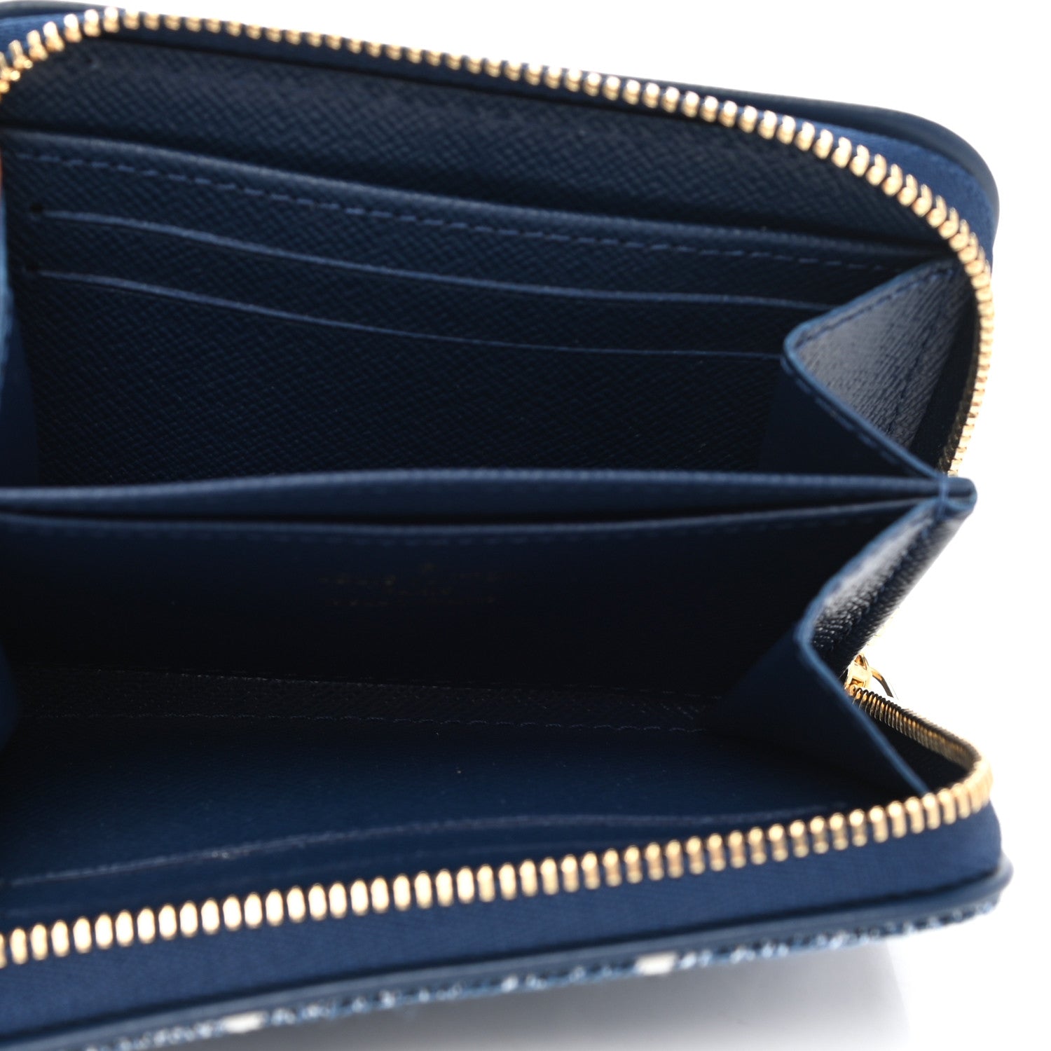 Louis Vuitton Denim Monogram Jacquard Zippy Coin Purse Bleu 5 of 7
