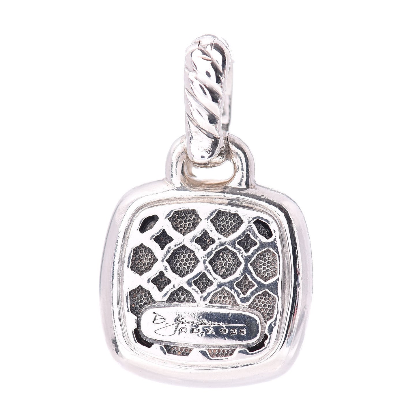 Sterling Silver Diamond 11mm Albion Enhancer Pendant
