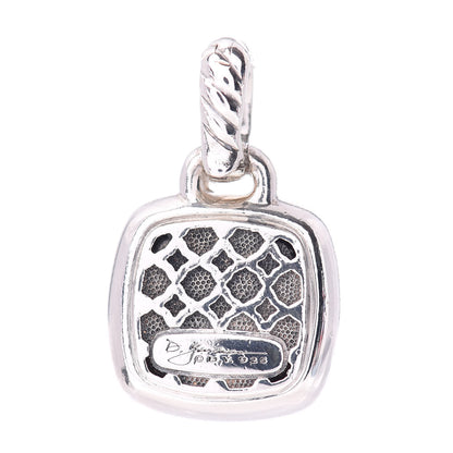 David Yurman Sterling Silver Diamond 11mm Albion Enhancer Pendant 3 of 3