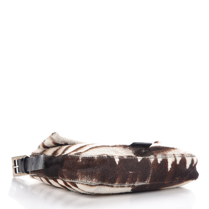 Fendi Calf Hair Zebra Print Baguette Brown 4 of 6
