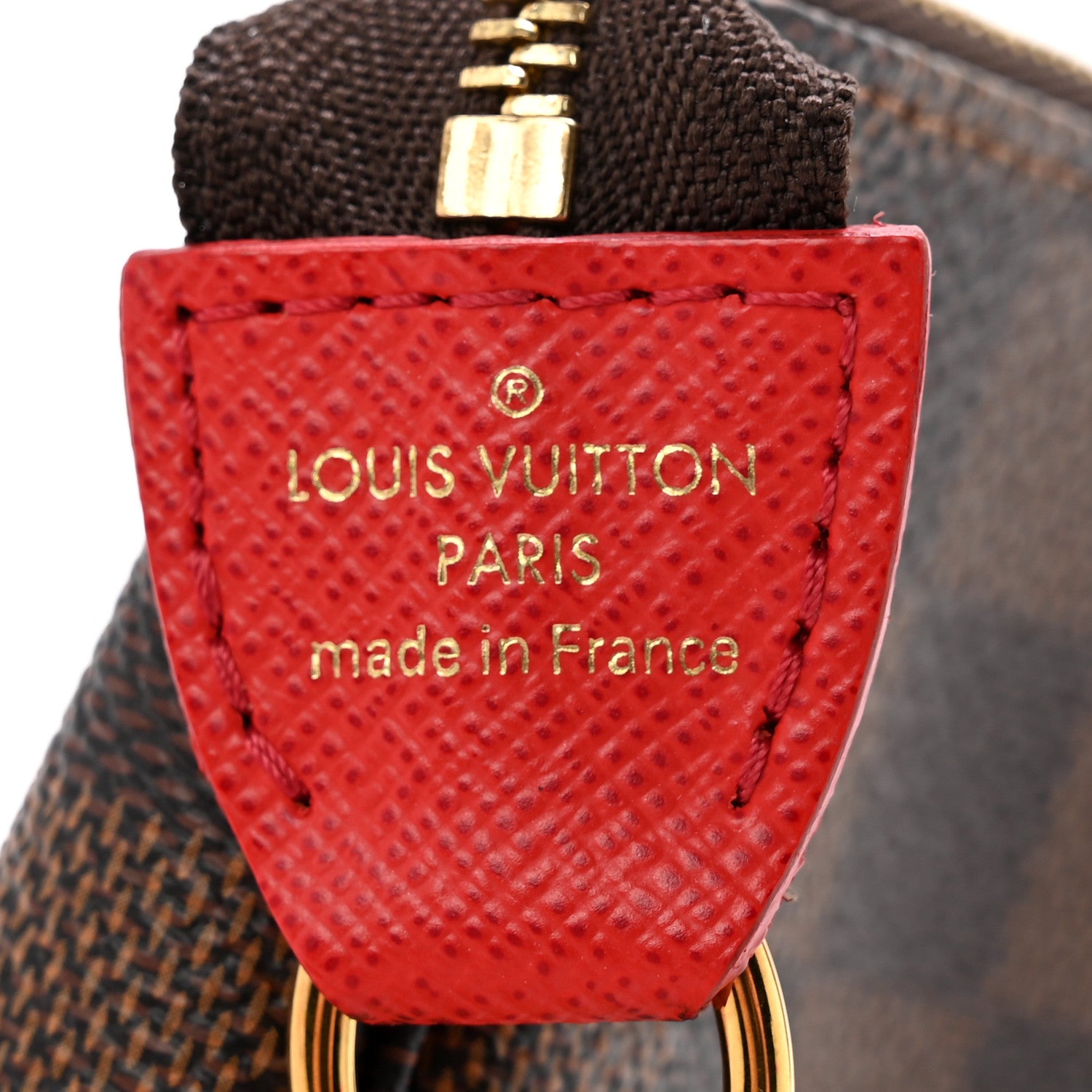 Louis Vuitton Damier Ebene 2019 Christmas Animation Mini Pochette Accessories Red 6 of 8