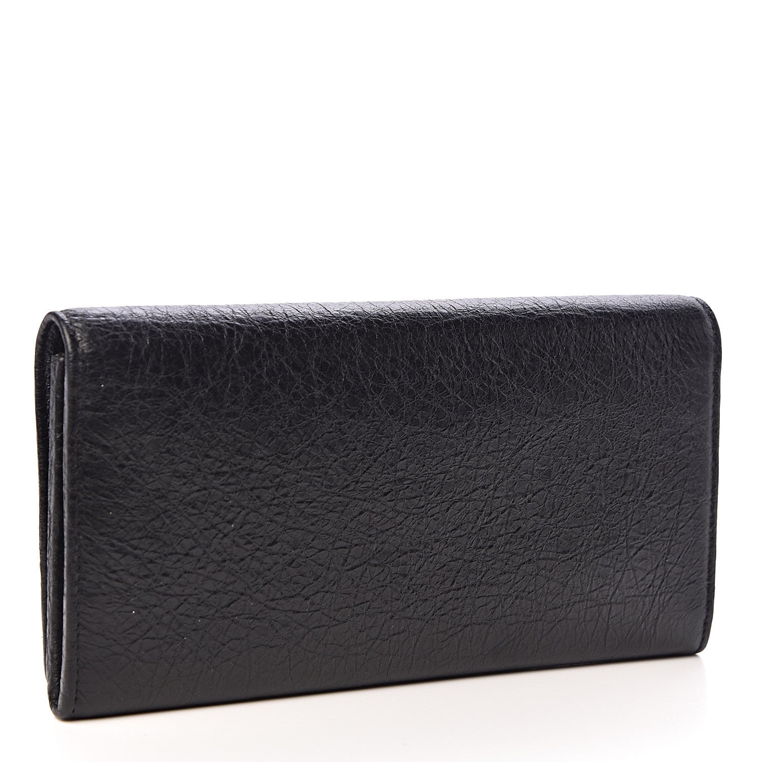 Balenciaga Agneau Classic Gold Hardware Money Wallet Black 3 of 7
