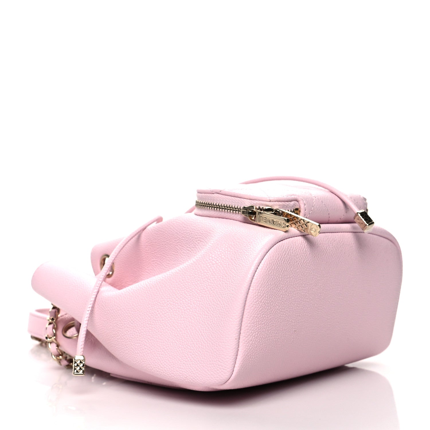 Chanel Caviar Quilted CC Pocket Bucket Bag Light Pink 4 of 11