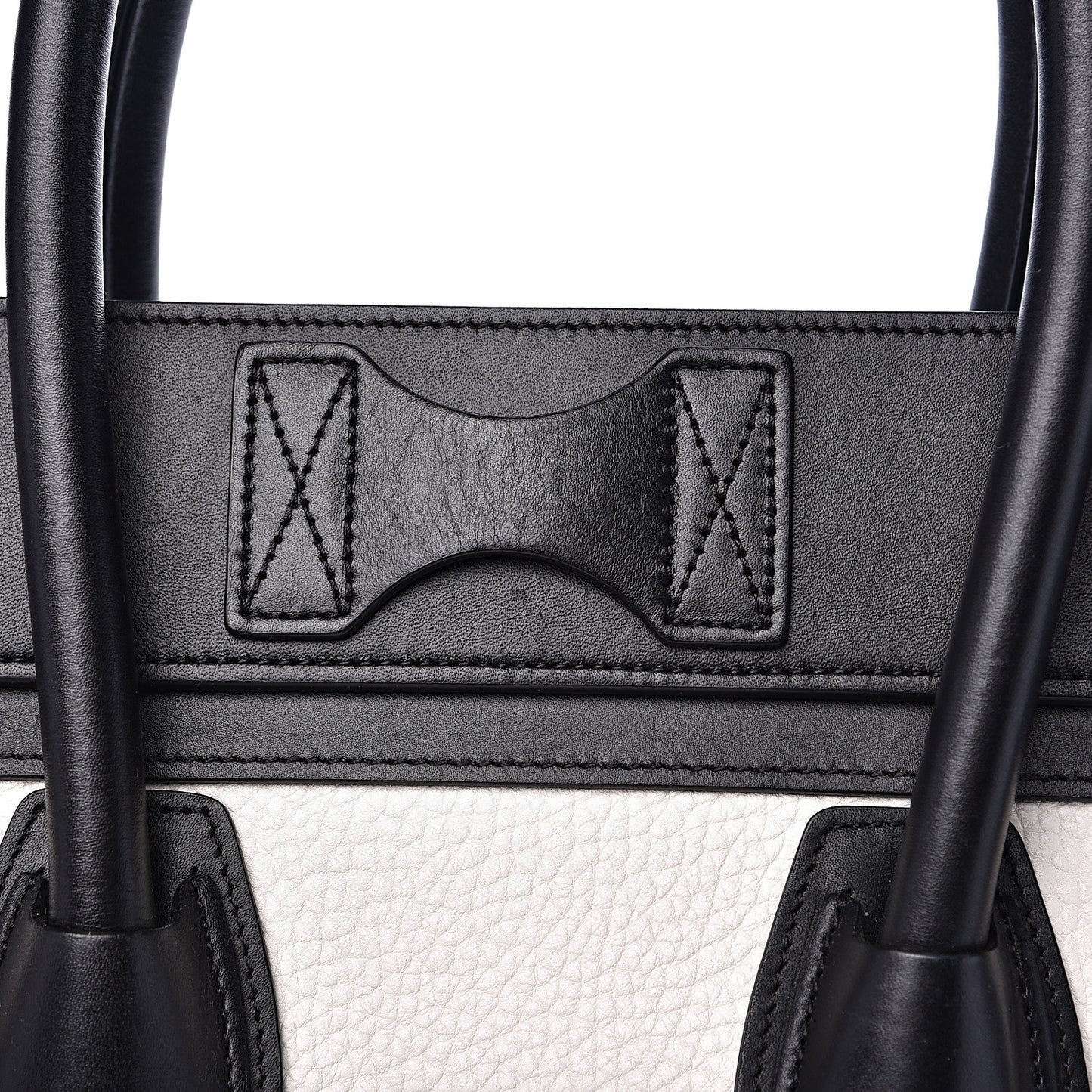 Bullhide Calfskin Mini Bi-Color Luggage Black White