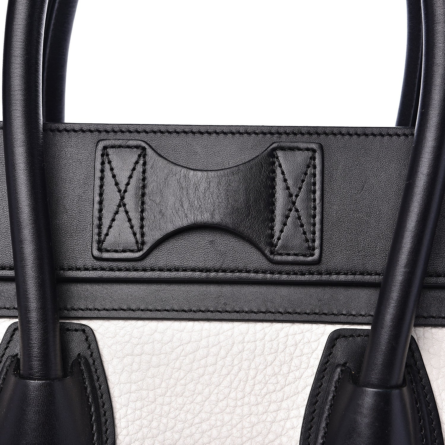 Celine Bullhide Calfskin Mini Bi-Color Luggage Black White 15 of 16