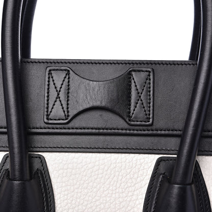 Celine Bullhide Calfskin Mini Bi-Color Luggage Black White 15 of 16