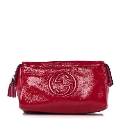 Gucci Soft Patent Soho Cosmetic Case Bright Bougainvillea 1 of 10