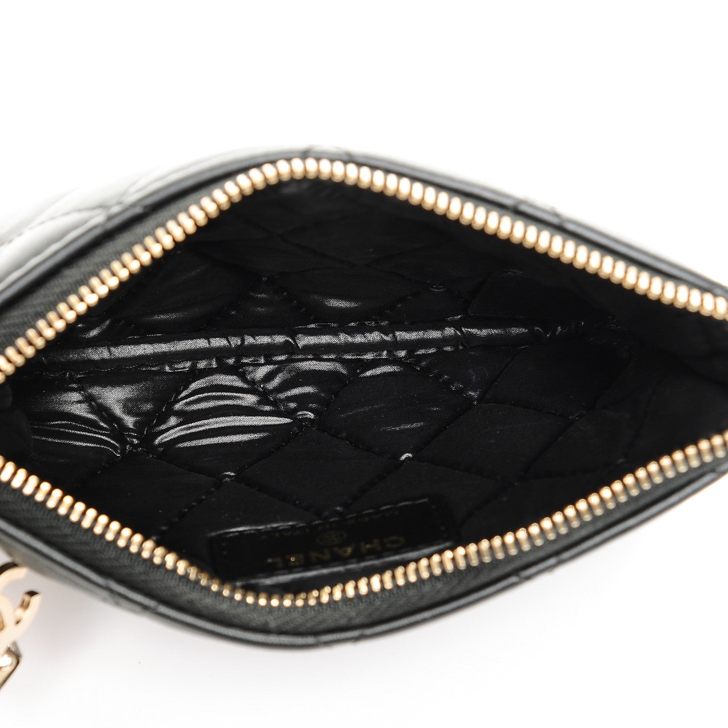 Chanel Lambskin Quilted Small Casino Cosmetic Case Black 5 of 7