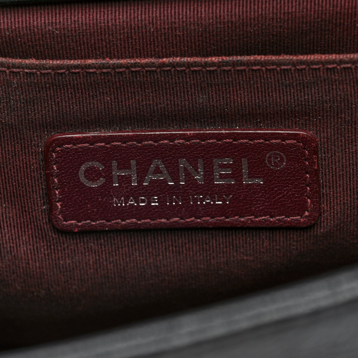 Goatskin Quilted Patent Medium Duo Boy Flap Black