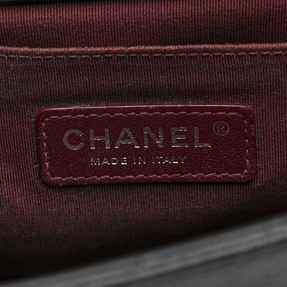 Chanel Goatskin Quilted Patent Medium Duo Boy Flap Black 6 of 10