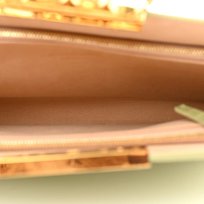 Alexander McQueen Calfskin Crocodile Embossed Knuckle Flat Clutch Sage 5 of 12