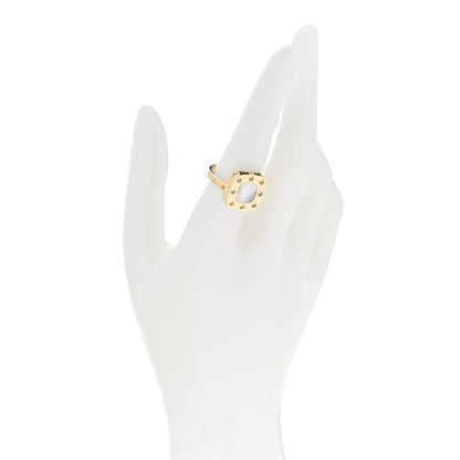 Roberto Coin 18K Yellow Gold Mother of Pearl Pois Moi Square Ring 55 7.25 2 of 5