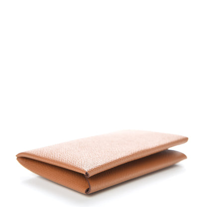 Hermes Epsom Calvi Card Case Gold 4 of 8