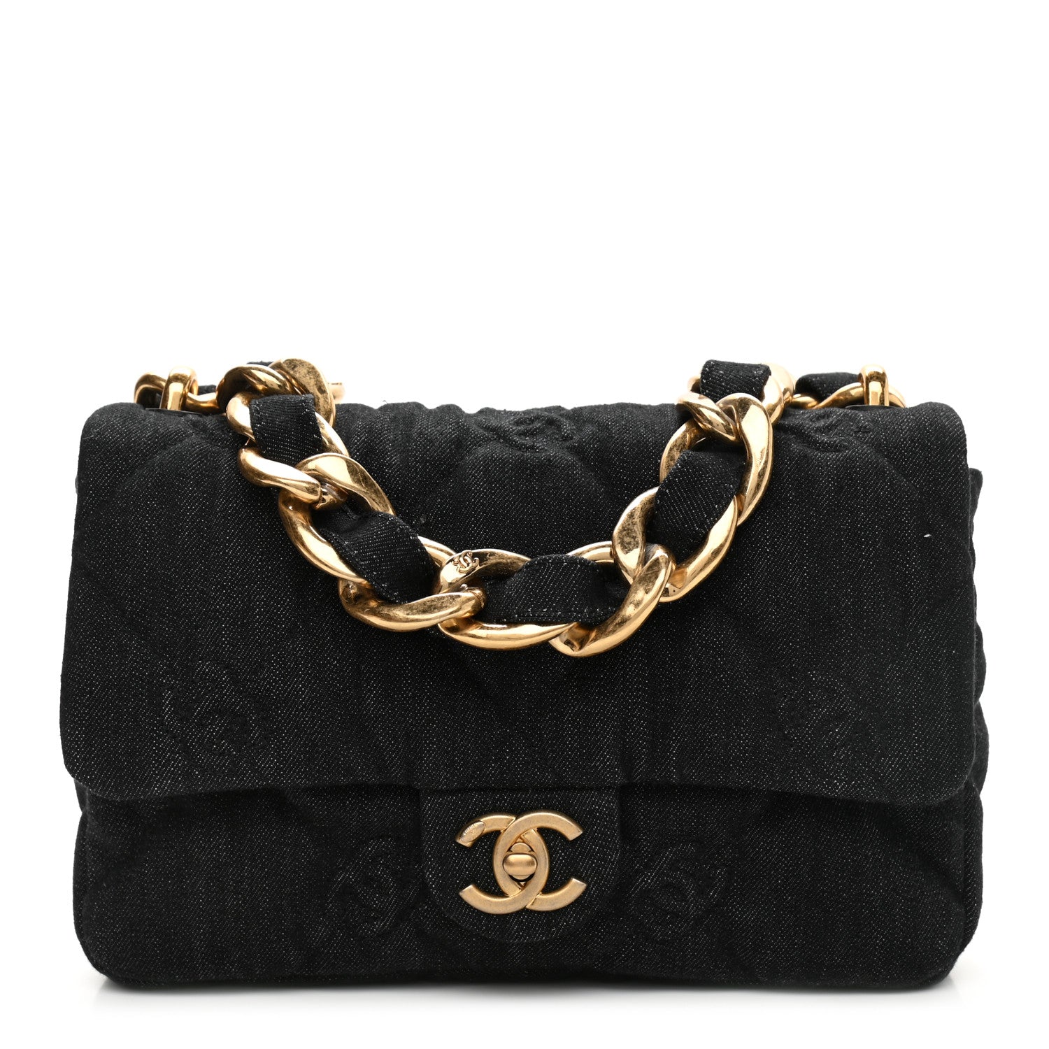 Chanel Denim Quilted Medium Funky Town Flap Black 1 of 11