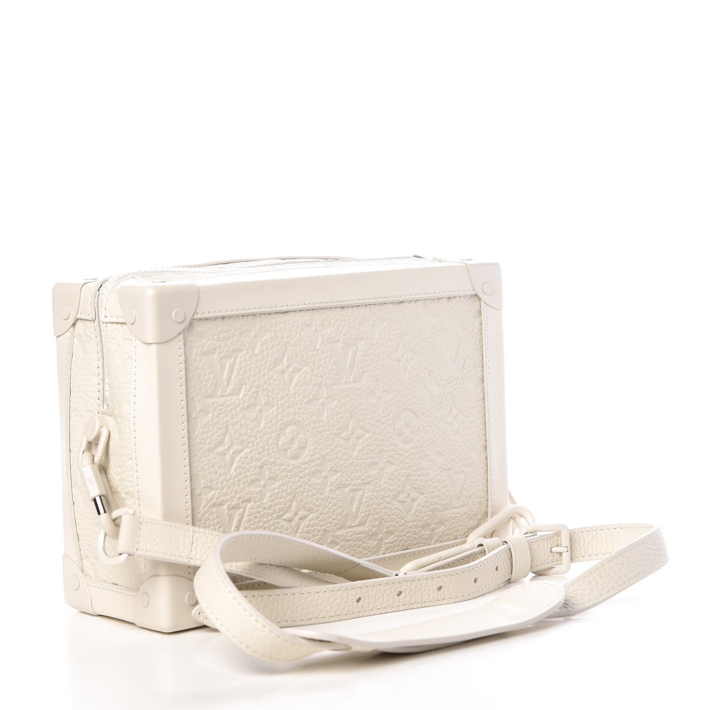 Taurillon Monogram Solar Ray Soft Trunk Powder White