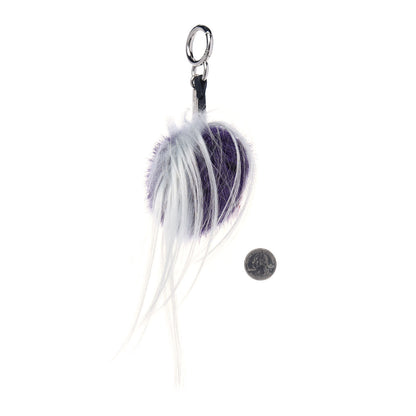 Fendi Fox Fur Monster Flowery Mini Bag Bug Charm Viola Acqua Multicolor 2 of 2