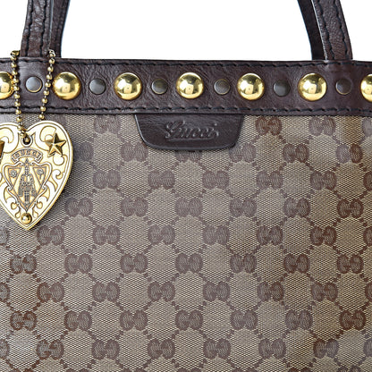 Gucci Crystal Monogram Medium Babouska Shopping Tote Dark Brown 8 of 15