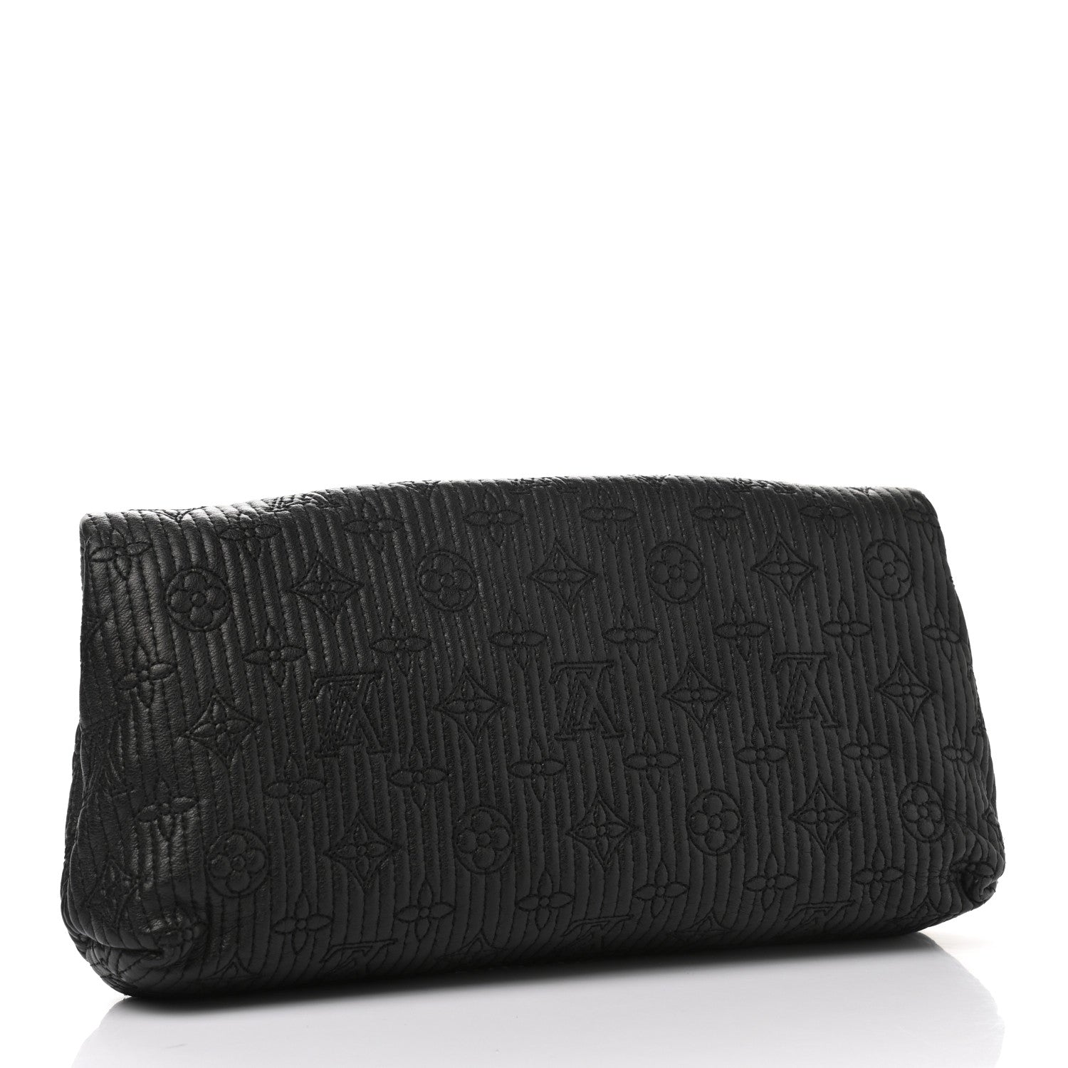 Louis Vuitton Calfskin Quilted Monogram Altair Clutch Black 4 of 10