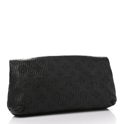 Louis Vuitton Calfskin Quilted Monogram Altair Clutch Black 4 of 10