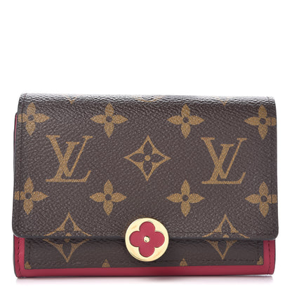 Louis Vuitton Monogram Flore Compact Wallet Fuchsia 1 of 8