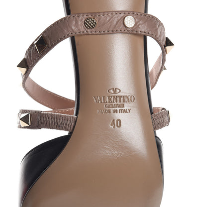 Valentino Garavani Nappa Rockstud Criss Cross 55mm Mules 40 Black Poudre 6 of 8