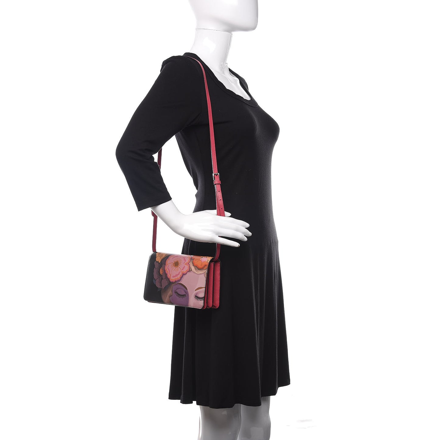 Saffiano Lisa Print Crossbody Bag