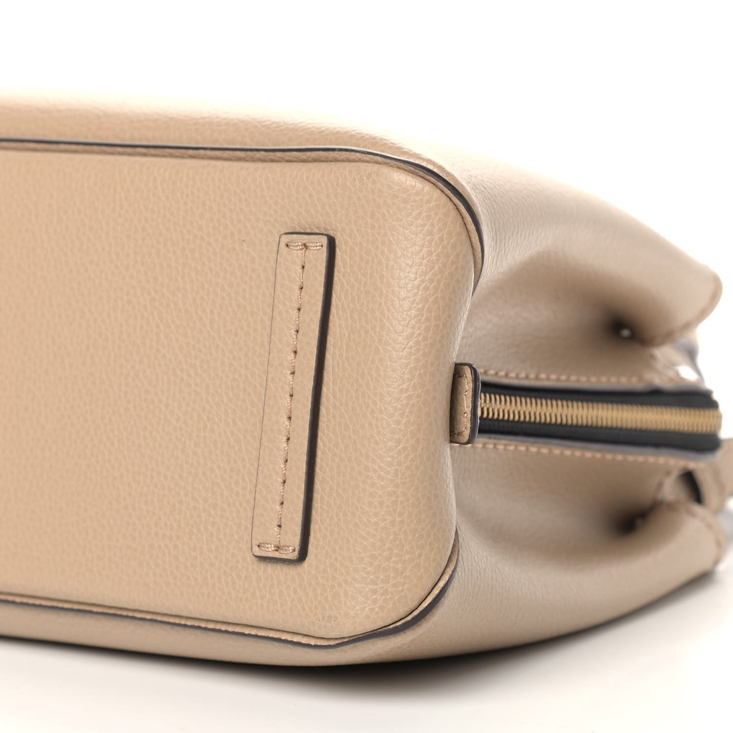 Pebbled Calfskin Editor Shopping Tote Beige