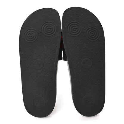Gucci Satin Web Bow Slide Sandals 41 Black 5 of 8
