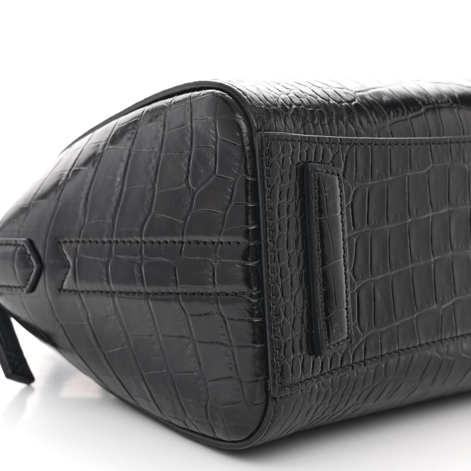 Givenchy Calfskin Crocodile Embossed Mini Antigona Black 9 of 10
