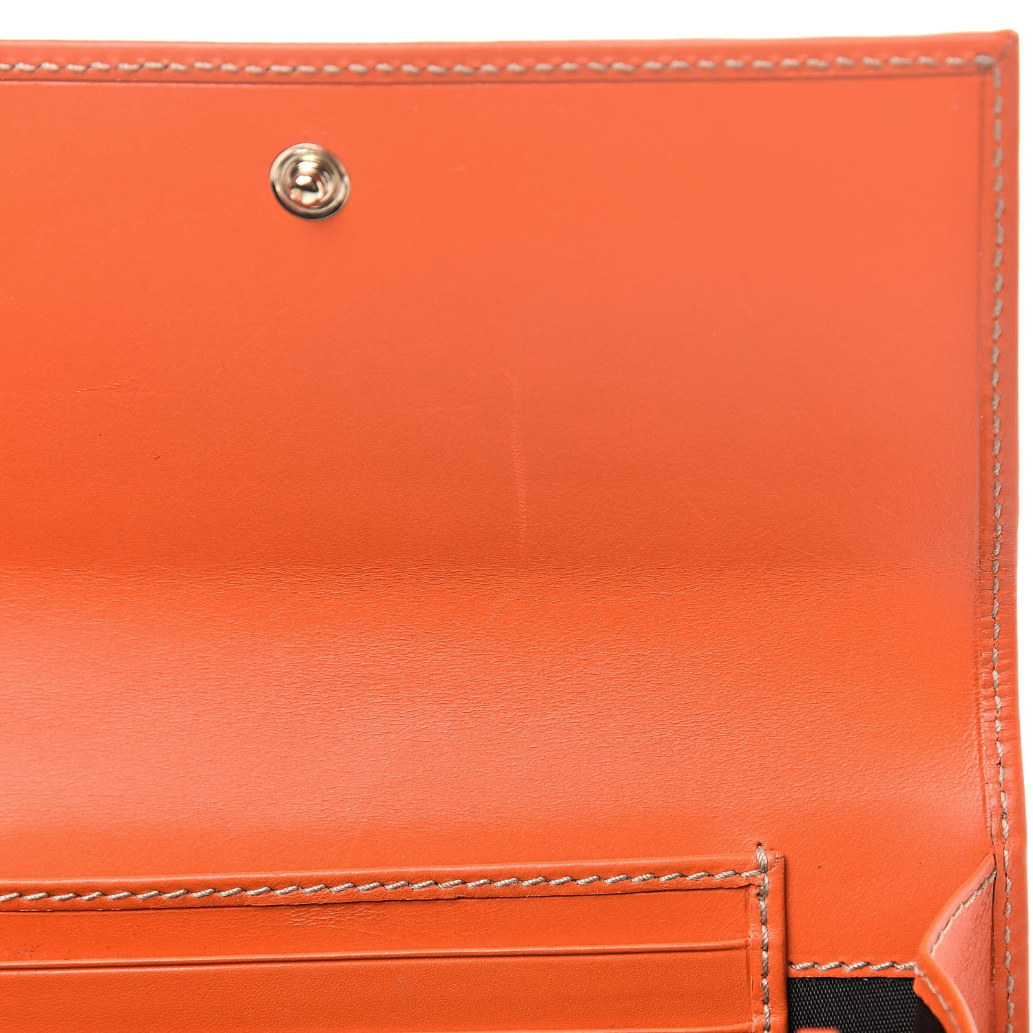 Gucci GG Plus Monogram Web Stripe Joy Card Case Wallet Orange White 8 of 15