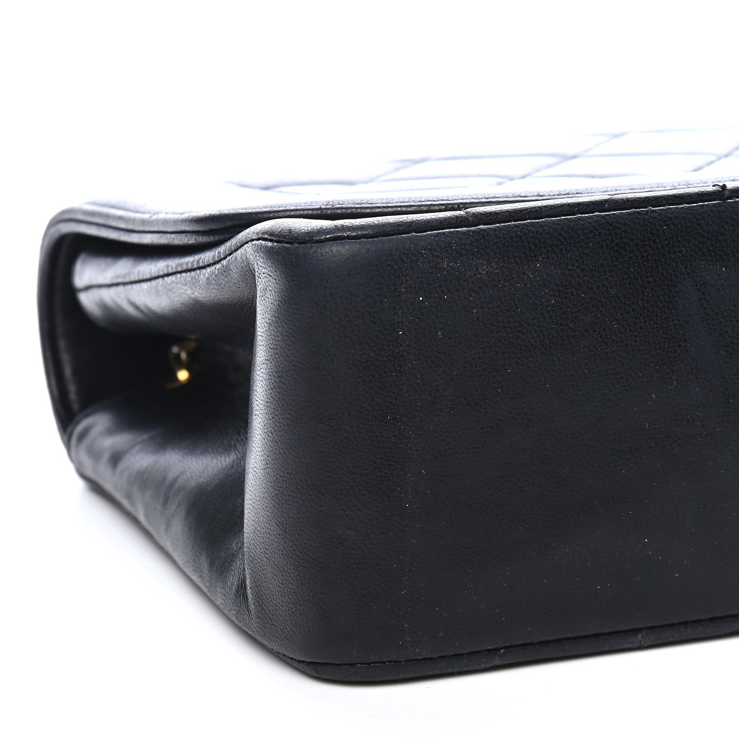 Lambskin Quilted Medium Single Flap Black